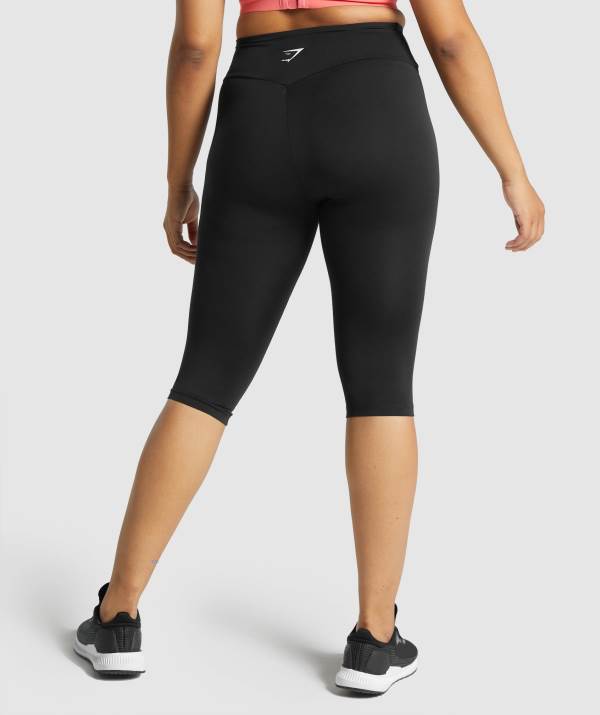 Damske Legíny Gymshark Training Cropped Čierne | RT9203817